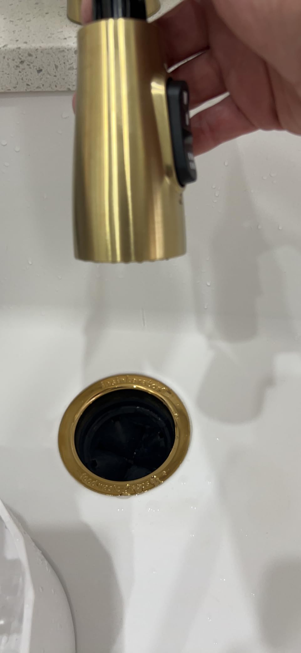 insinkerator atlieku smulkintuvo flansas auksinis kriaukle